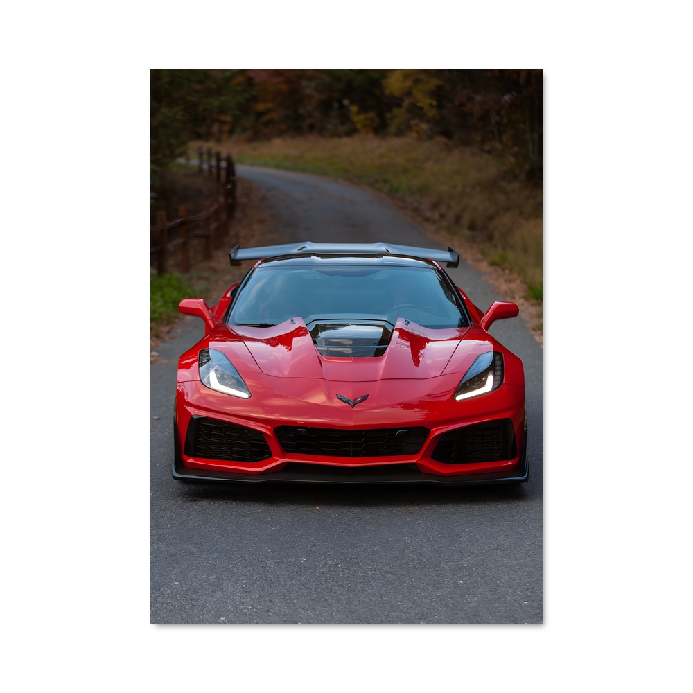Poster Corvette Vitesse courbes